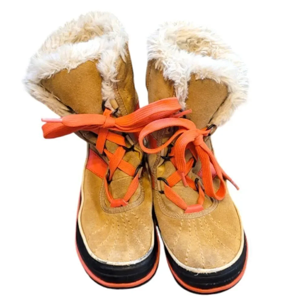 Sorel Light Beige Tivoli II Suede Snow Boots Size US 5